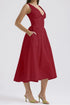 ruched-v-neck-sleeveless-dress-with-pockets OhSoStyled at Sophia's Style-8